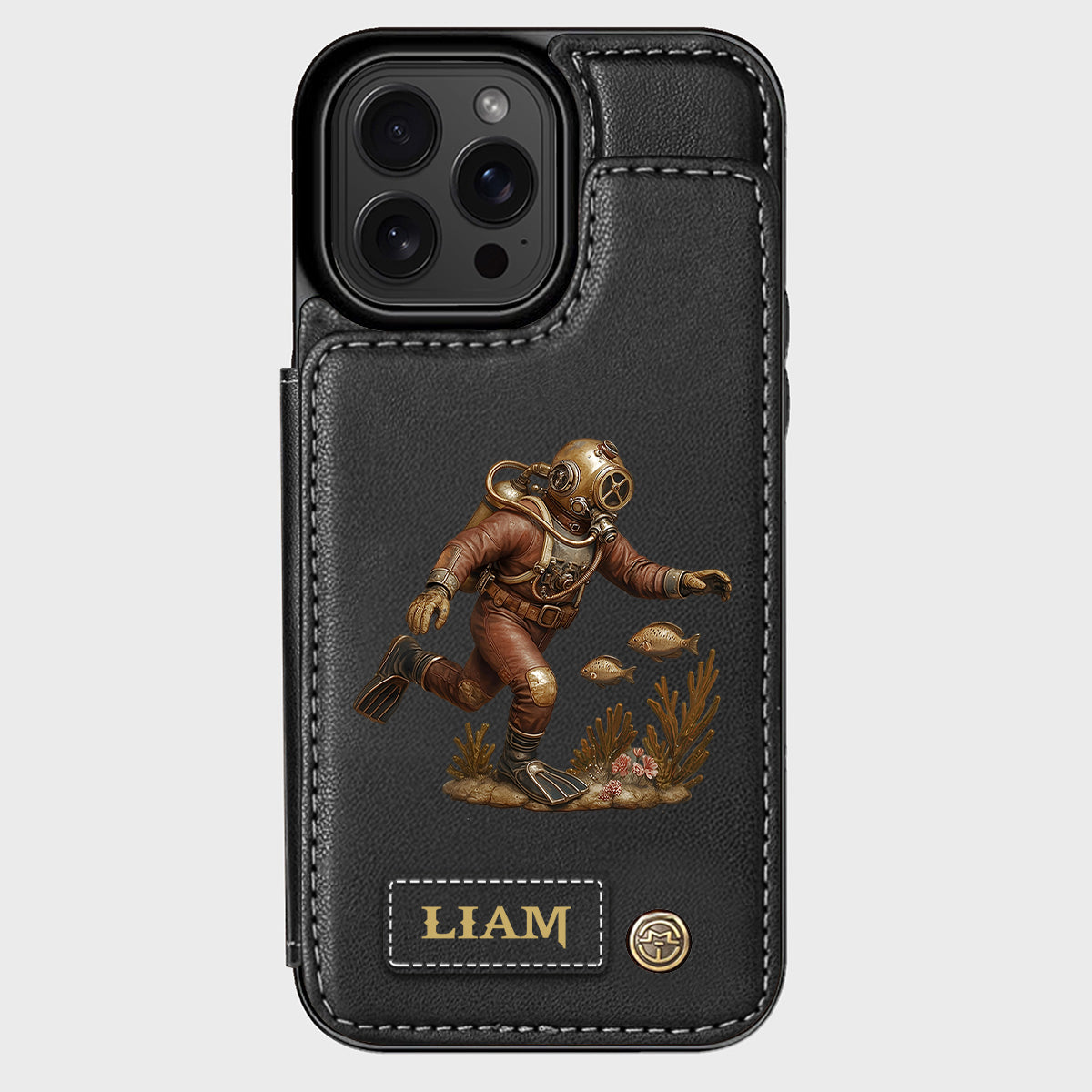 Scuba Diving Lovers Gift - Personalized Scuba Diving Wallet Phone Case