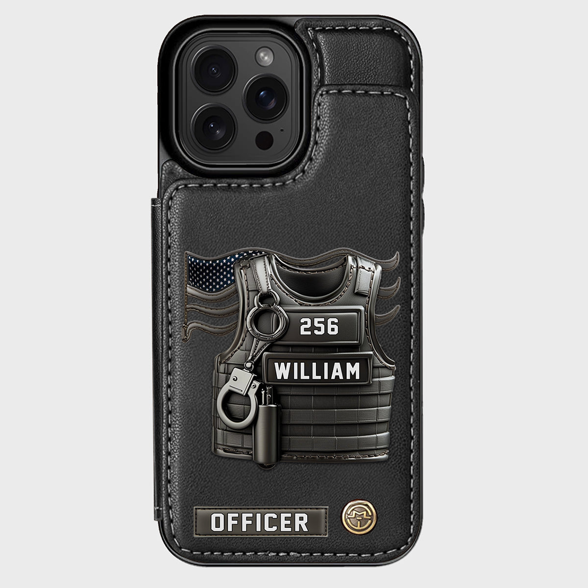 Serve And Protect - Personalized Police Officer Wallet Phone Case