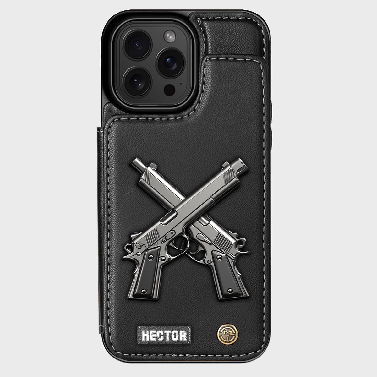 Crossed Pistols - Personalized Tactical equipment Wallet Phone Case