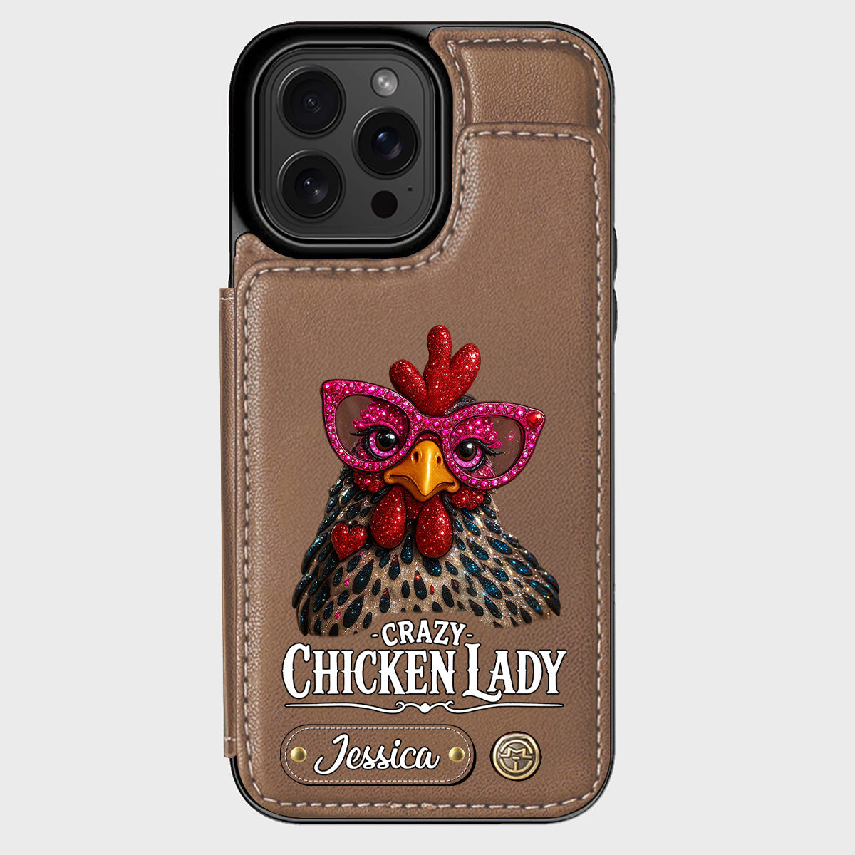 Crazy Chicken Lady - Personalized Chicken Wallet Phone Case