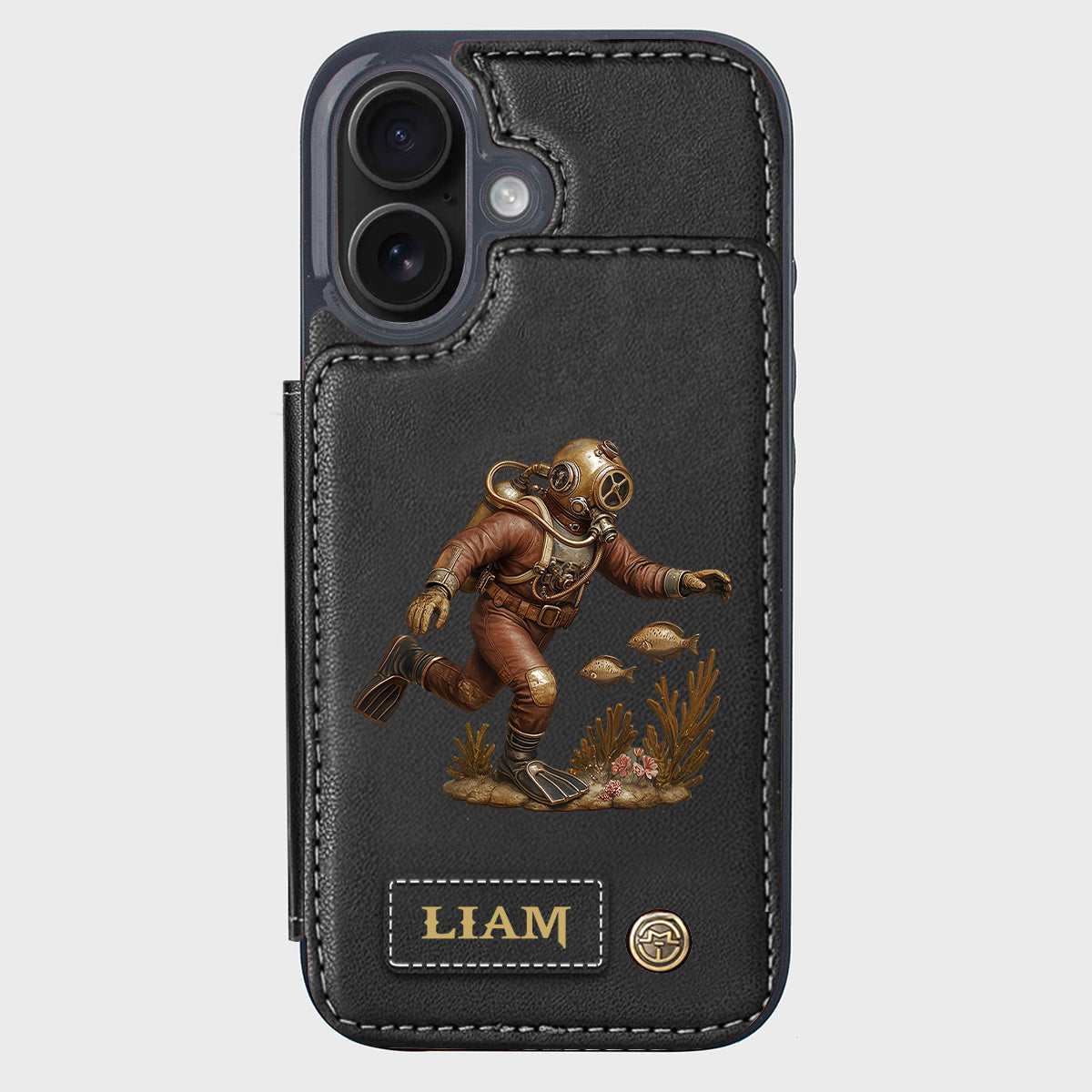 Scuba Diving Lovers Gift - Personalized Scuba Diving Wallet Phone Case