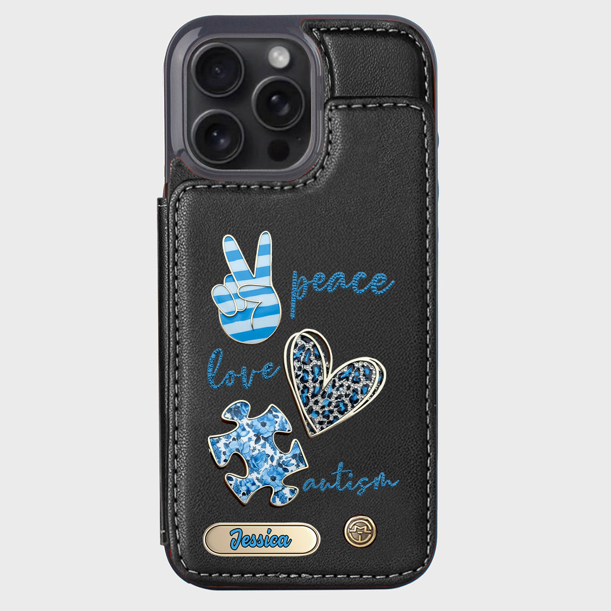 Autism Awareness - Personalized Autism Awareness Wallet Phone Case