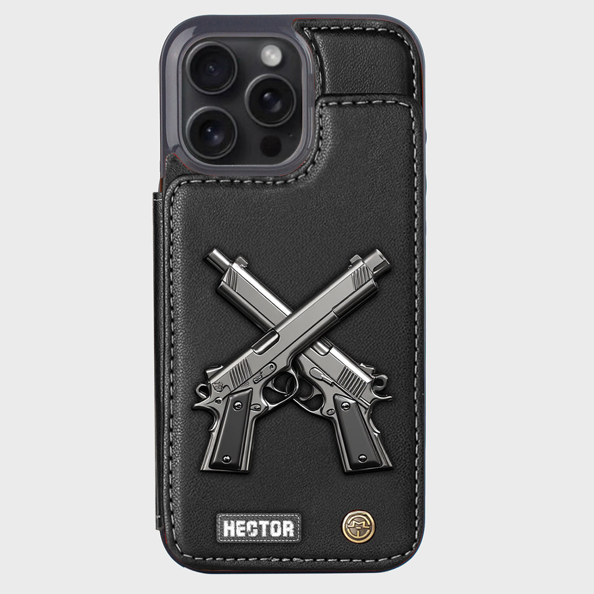 Crossed Pistols - Personalized Tactical equipment Wallet Phone Case