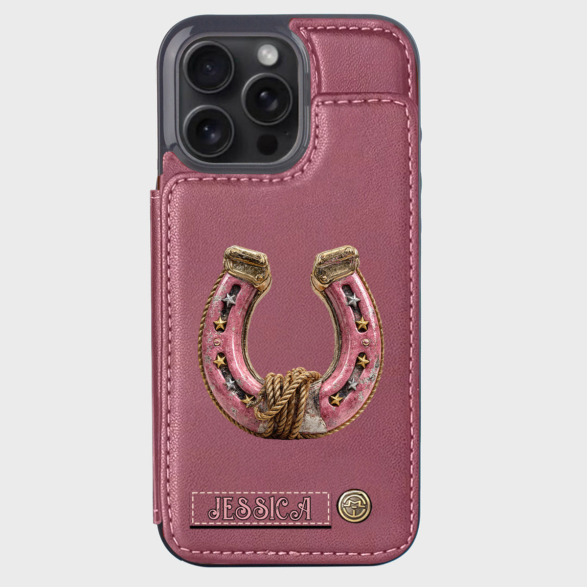 Horseshoe - Personalized Horse Wallet Phone Case