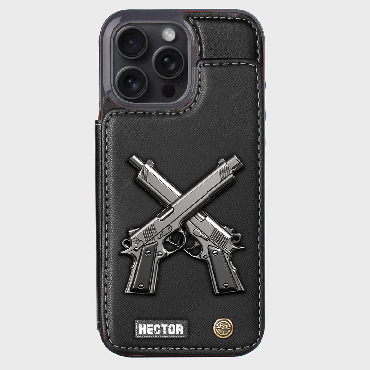 Crossed Pistols - Personalized Tactical equipment Wallet Phone Case