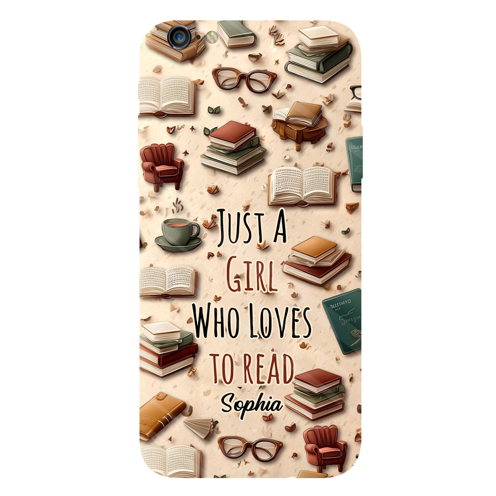 Just a Girl who Loves to Read - Personalized Book Full Print Phone Case