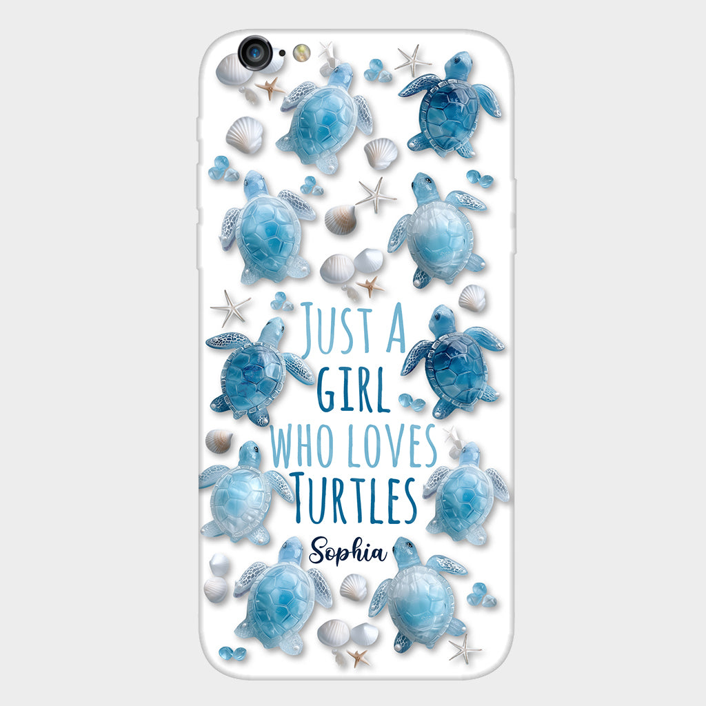 Just A Girl Who Loves Turtles - Personalized Turtle Full Print Phone Case