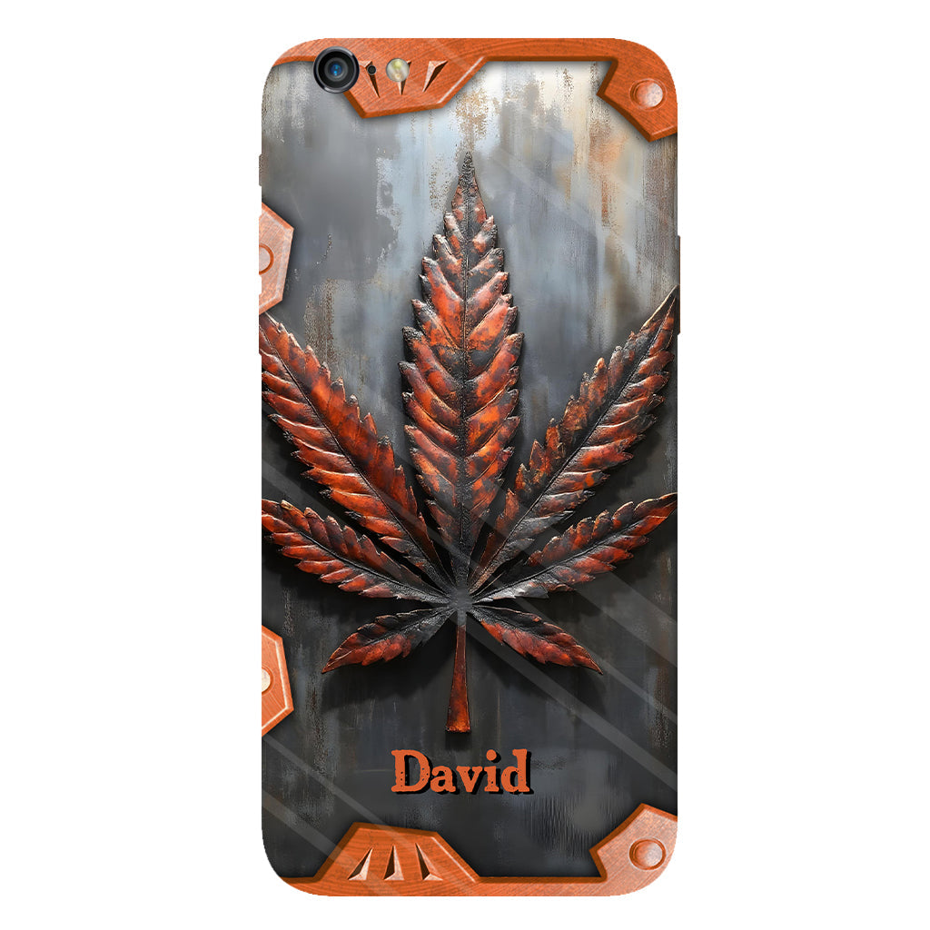 Superbe coque de téléphone personnalisée avec motif feuille et cannabis