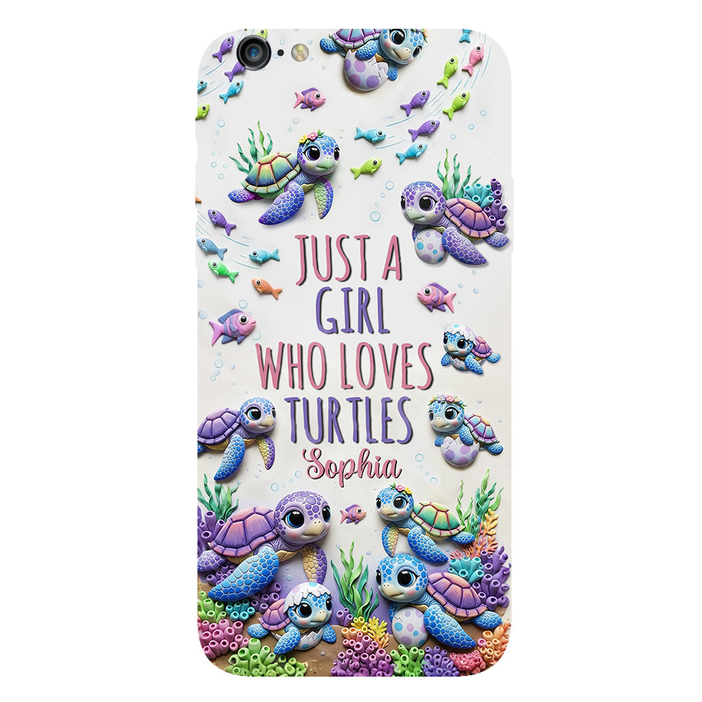 Just A Girl Who Loves Turtles - Personalized Turtle Full Print Phone Case