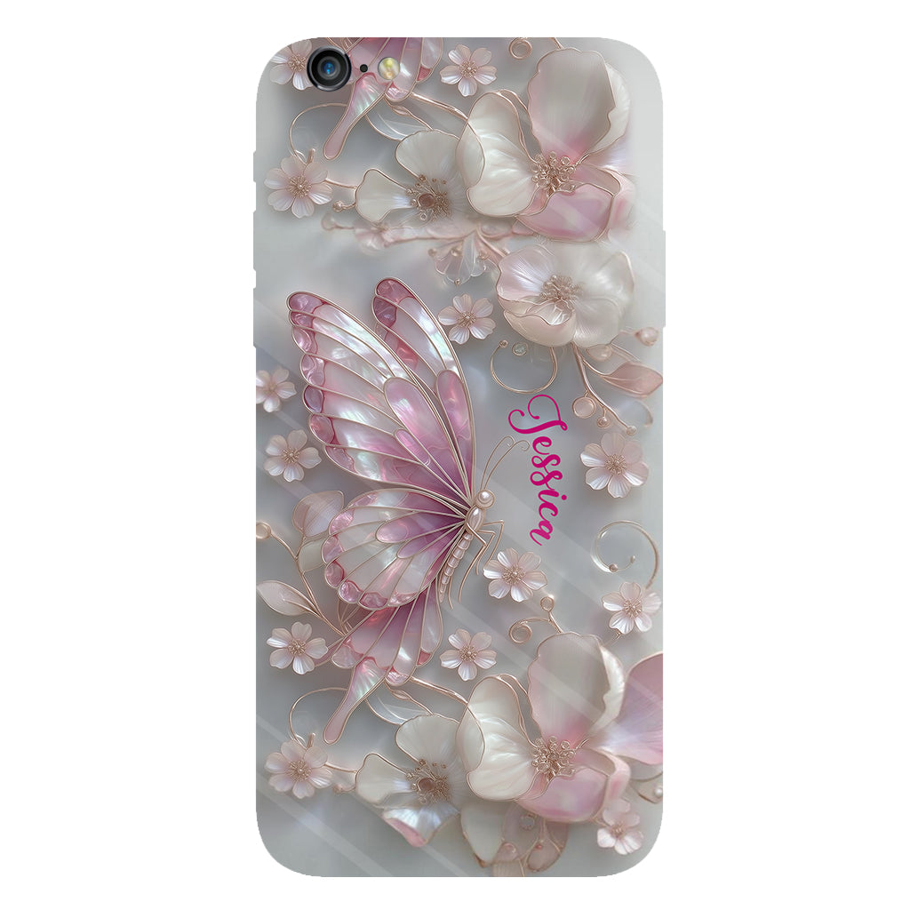 Coque de téléphone personnalisée avec motif papillons « J’adore les papillons »