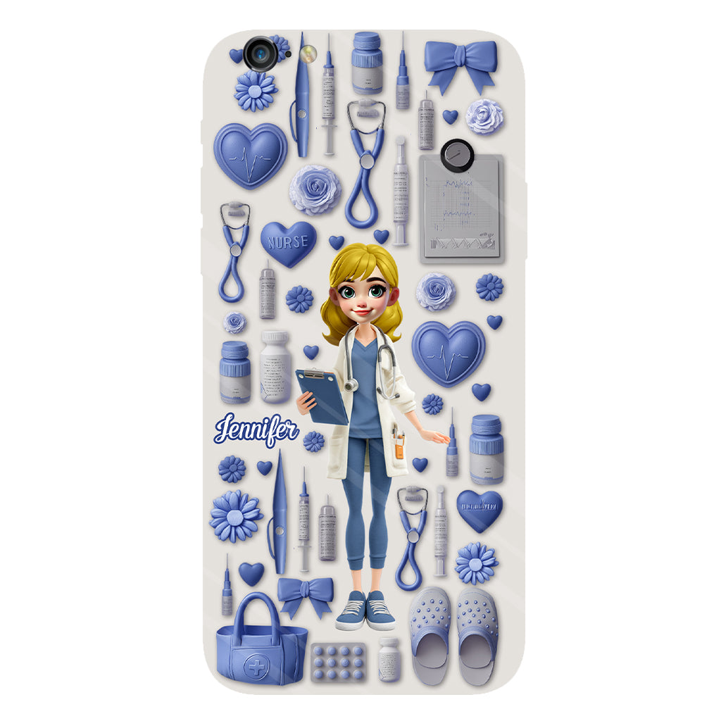Nursing Is A Work Of Heart - Personalized Nurse Full Print Phone Case