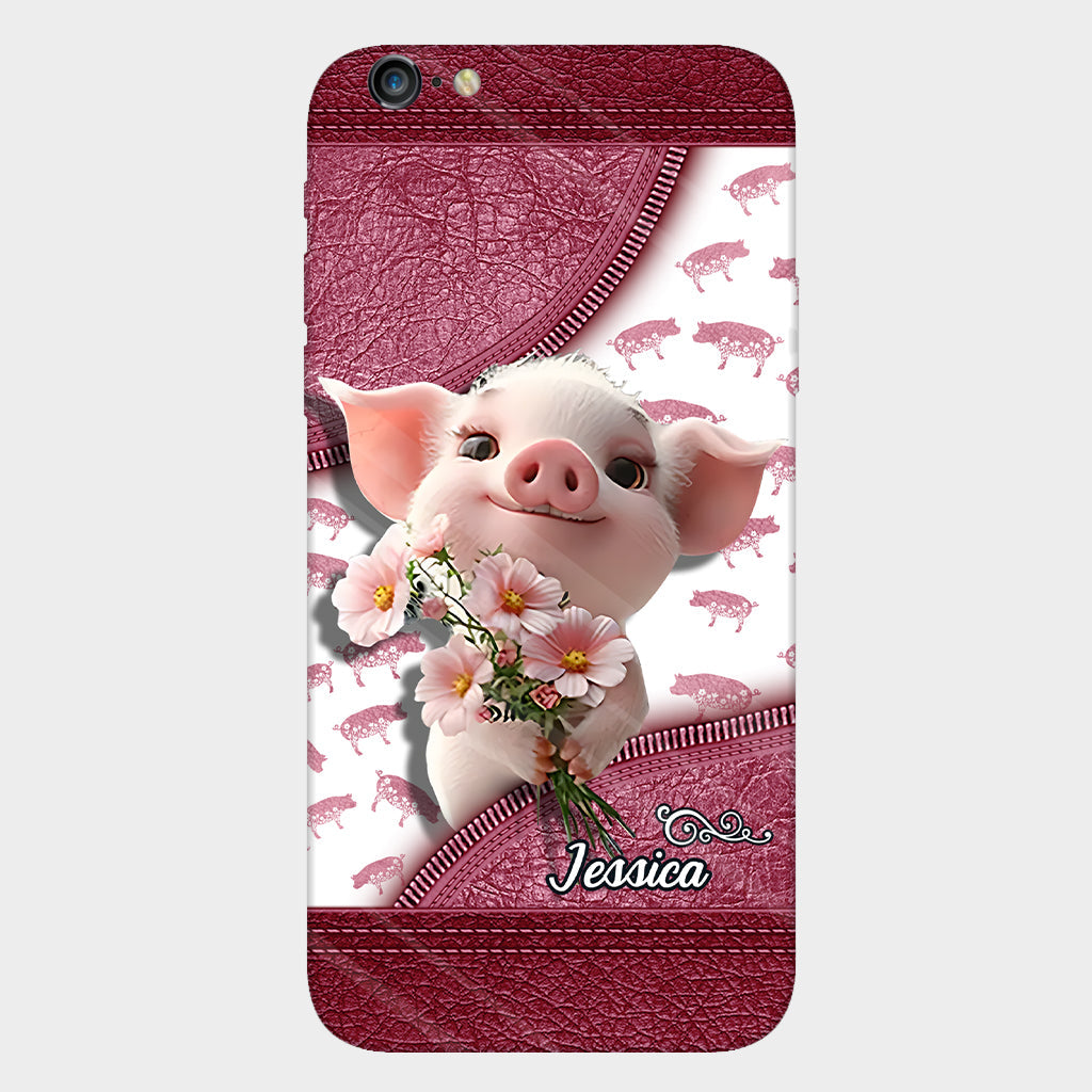 Coque de téléphone personnalisée « Amoureux des cochons » avec impression intégrale