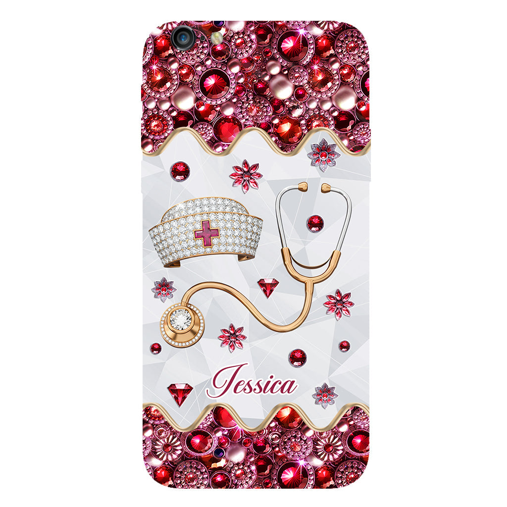 Nurse's Hat & Stethoscope - Personalized Nurse Full Print Phone Case
