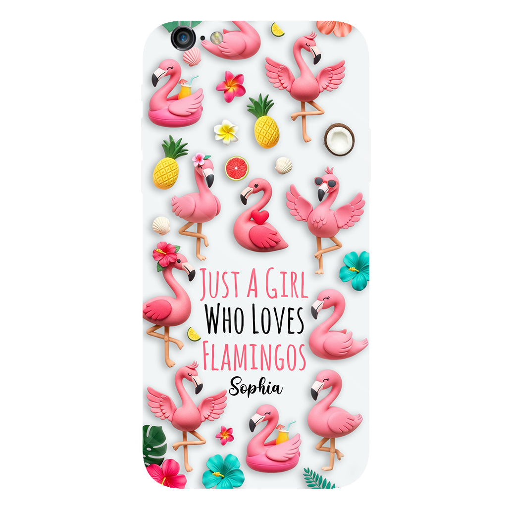 Coque de téléphone personnalisée « Flamants roses » avec motif intégral flamants roses