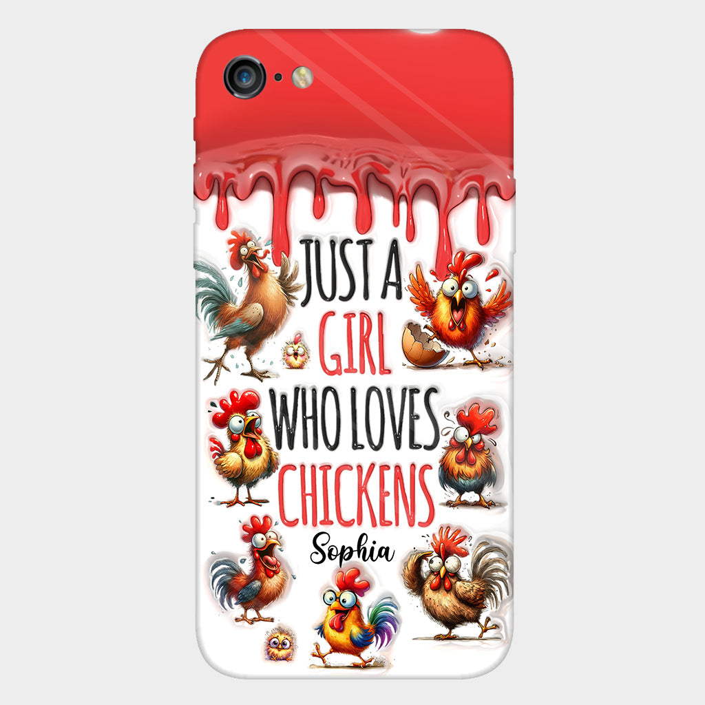 Just A Girl Who Loves Chicken - Personalized Chicken Full Print Phone Case
