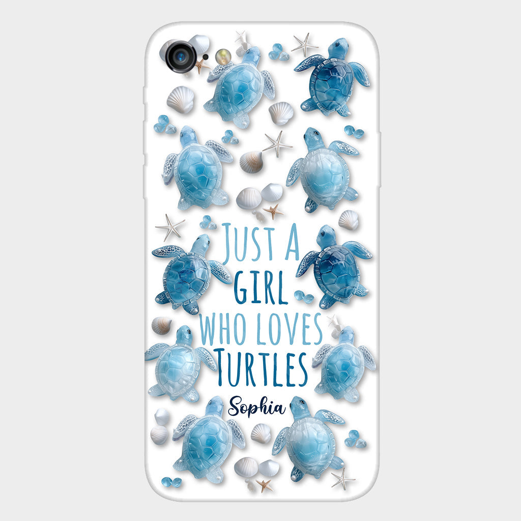 Just A Girl Who Loves Turtles - Personalized Turtle Full Print Phone Case