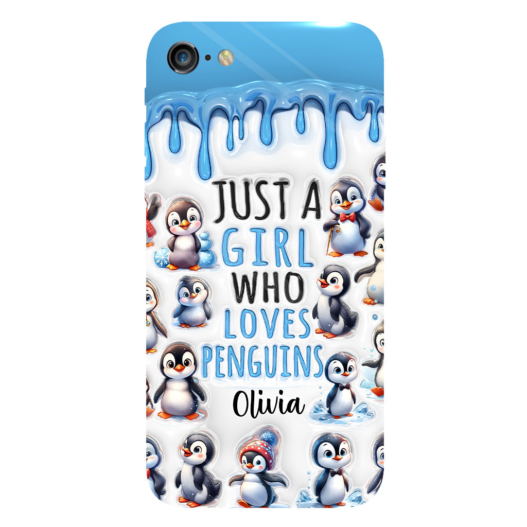 Just A Girl Who Loves Penguins - Personalized Penguin Lover Full Print Phone Case