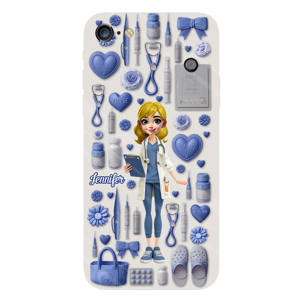 Nursing Is A Work Of Heart - Personalized Nurse Full Print Phone Case