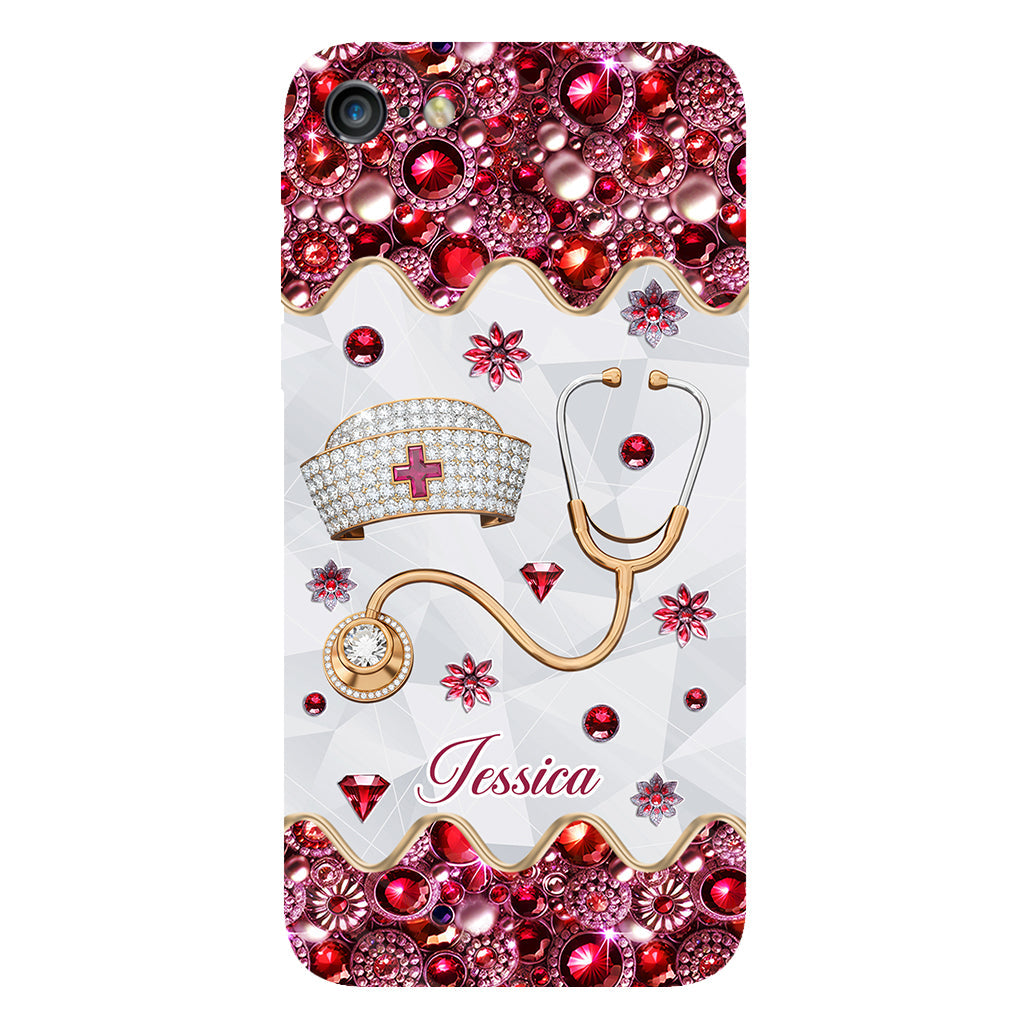 Nurse's Hat & Stethoscope - Personalized Nurse Full Print Phone Case