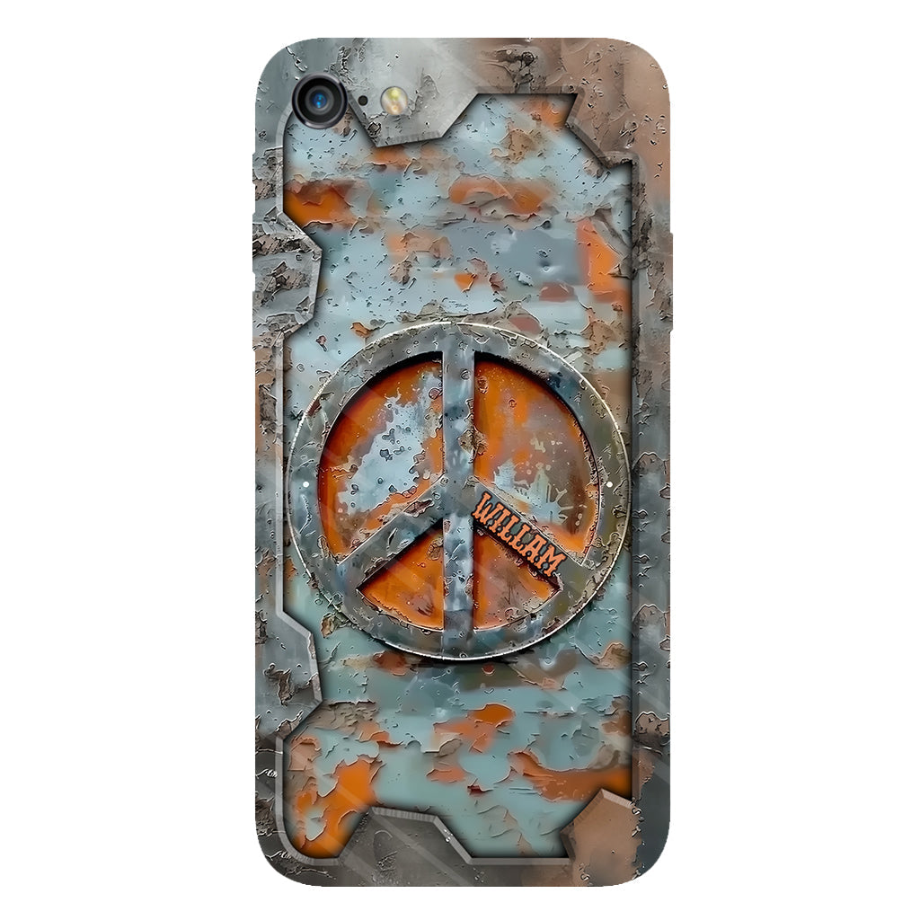 Love Peace - Personalized Hippie Full Print Phone Case