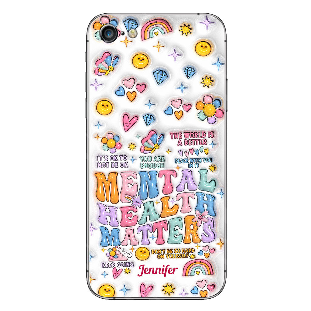 Mental Health Matter - Personalized Mental Health Awareness Clear Phone Case