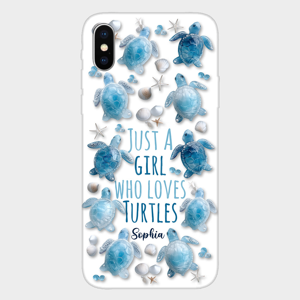 Just A Girl Who Loves Turtles - Personalized Turtle Full Print Phone Case