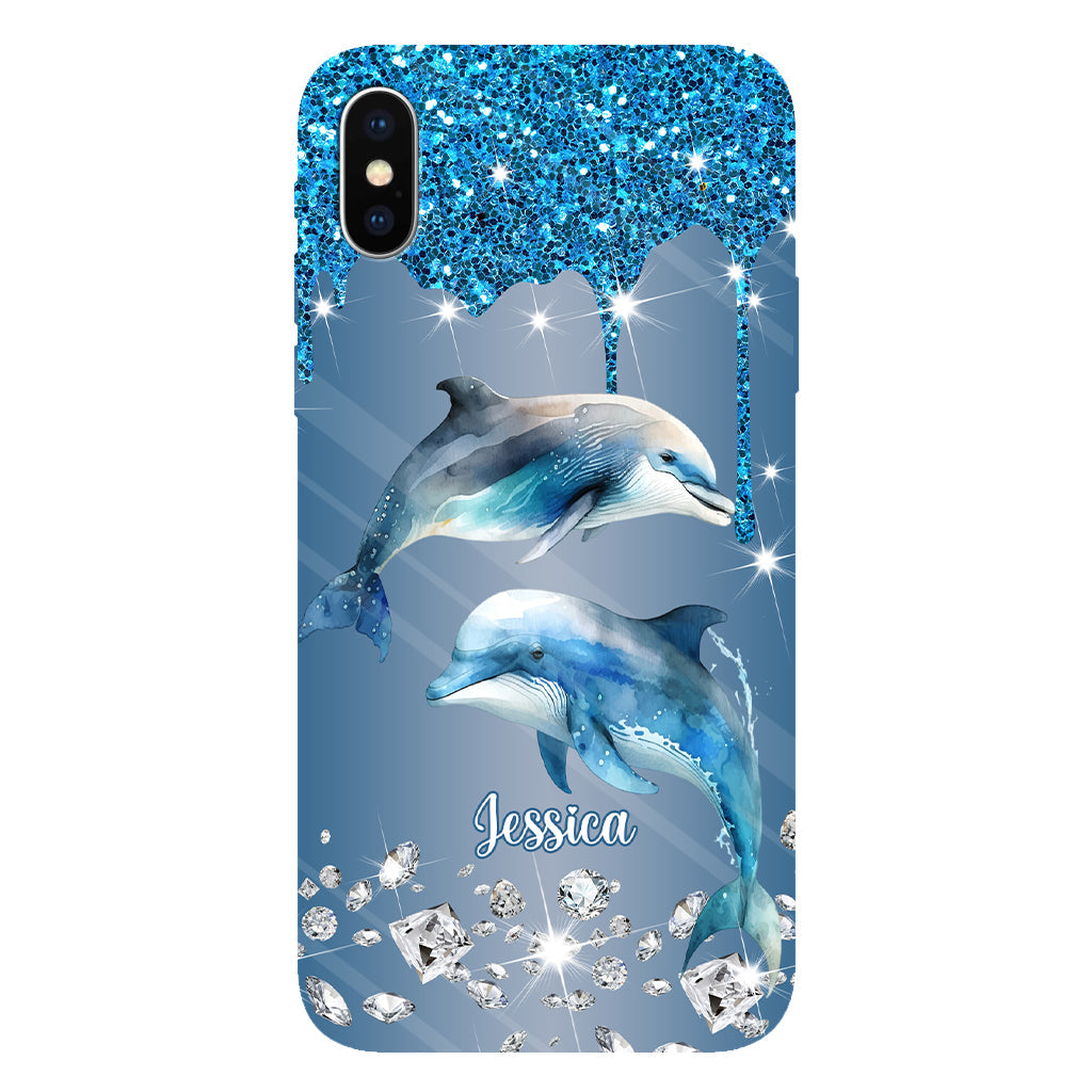 Magnifiques dauphins - Coque de téléphone personnalisée avec impression intégrale de dauphins