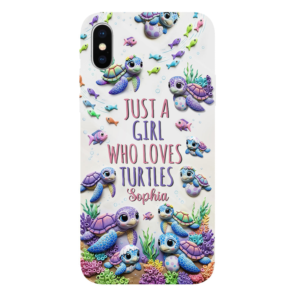 Just A Girl Who Loves Turtles - Personalized Turtle Full Print Phone Case
