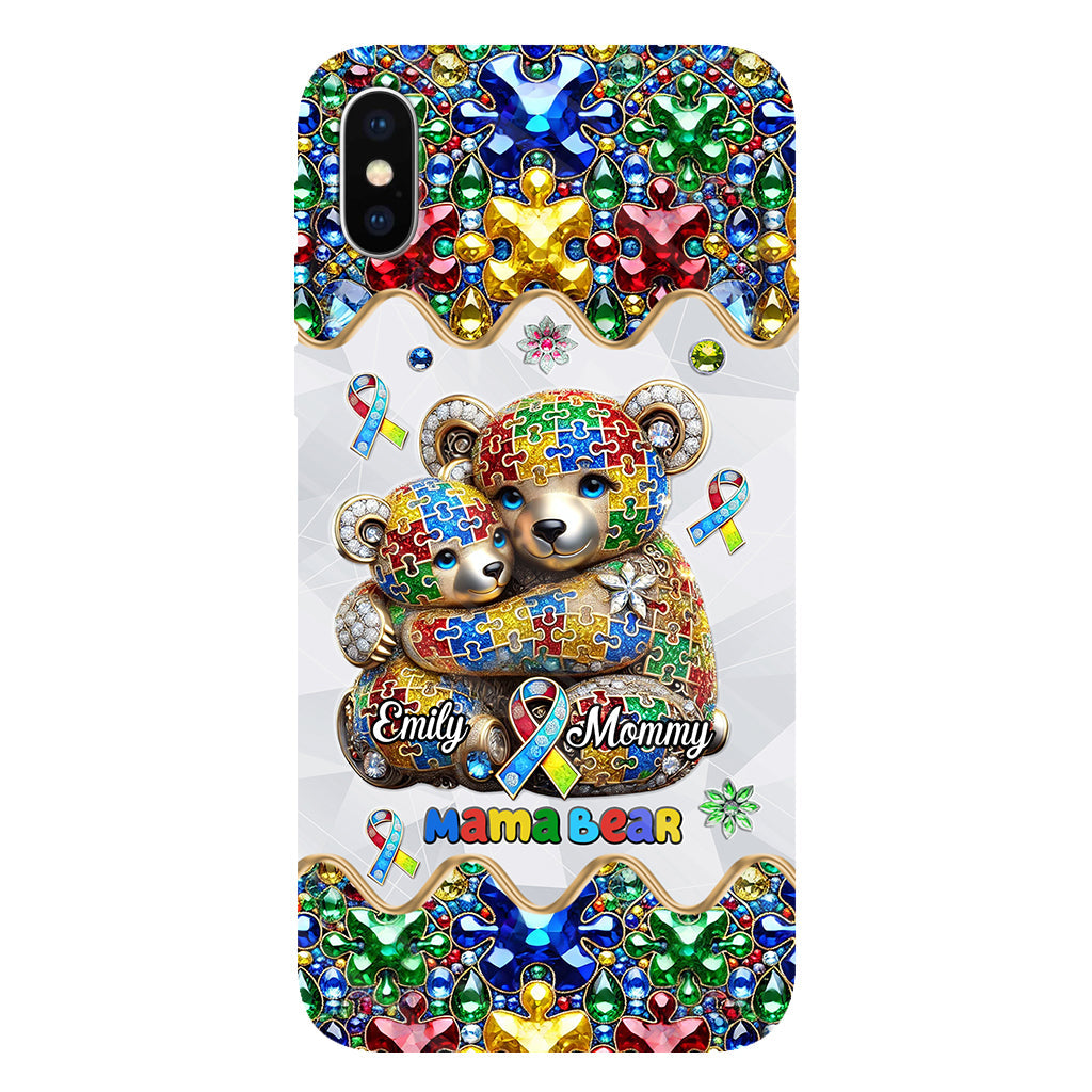 Mama Bear - Personalized Autism Awareness Full Print Phone Case