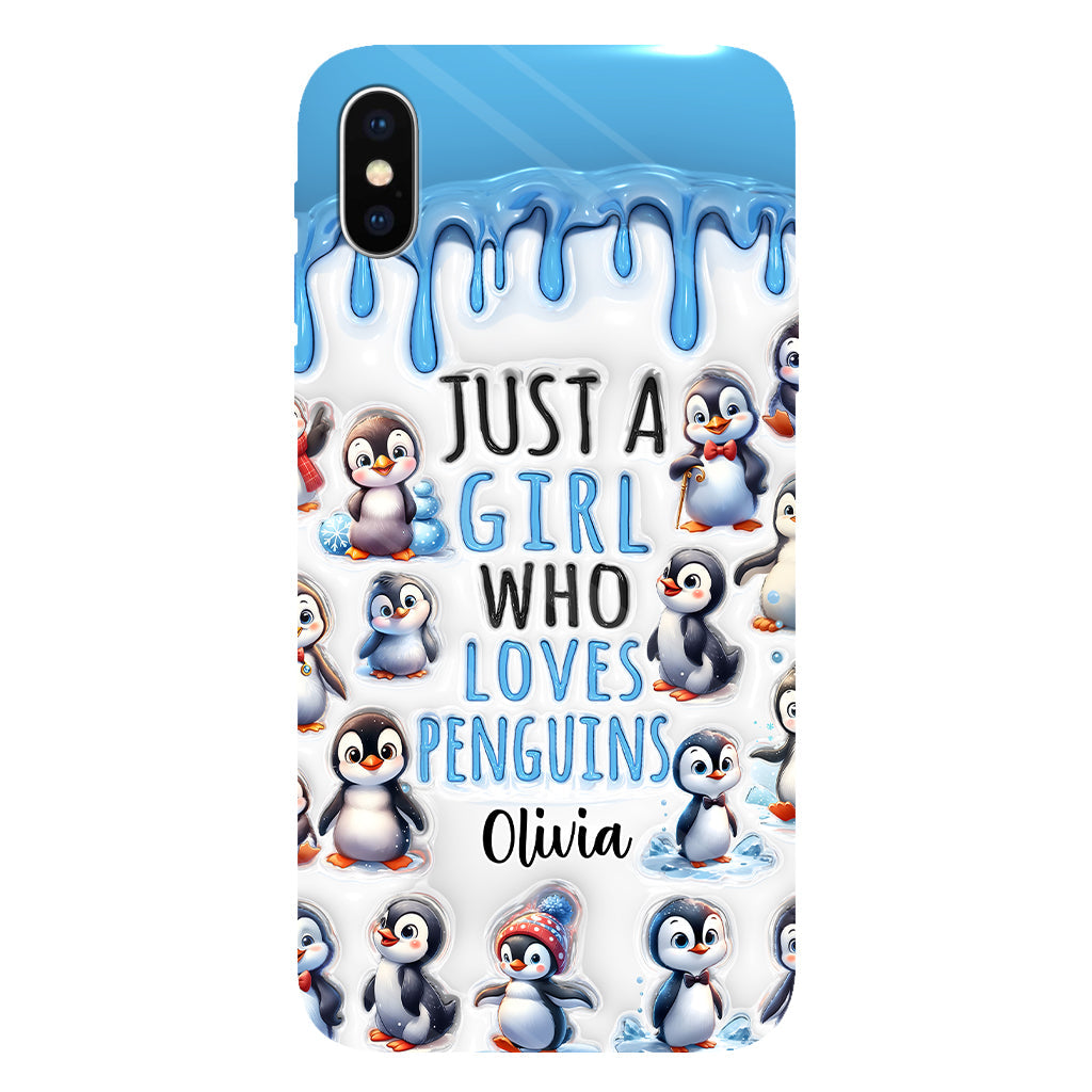 Just A Girl Who Loves Penguins - Personalized Penguin Lover Full Print Phone Case
