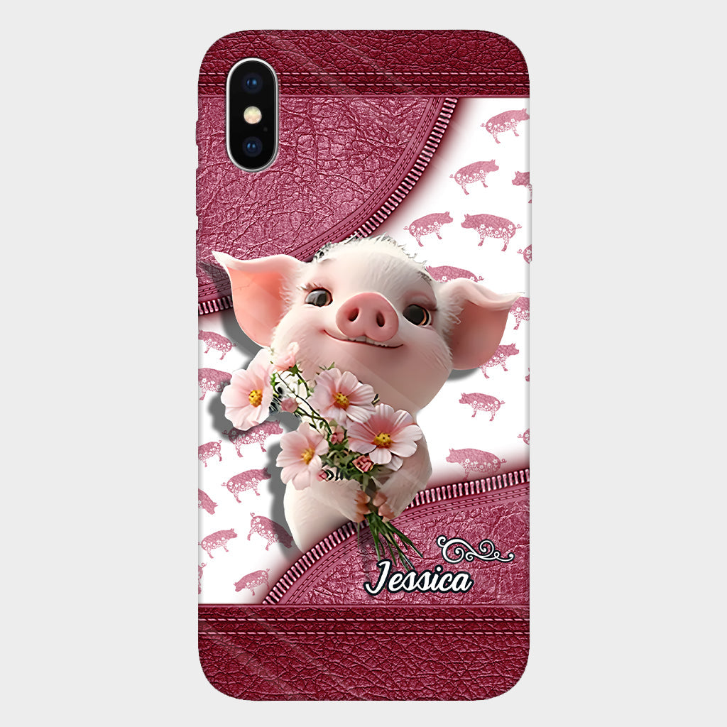 Coque de téléphone personnalisée « Amoureux des cochons » avec impression intégrale