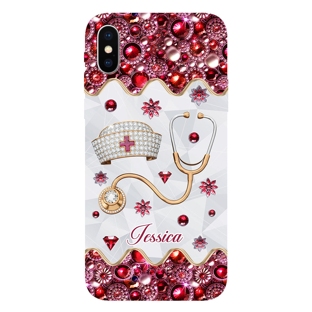 Nurse's Hat & Stethoscope - Personalized Nurse Full Print Phone Case