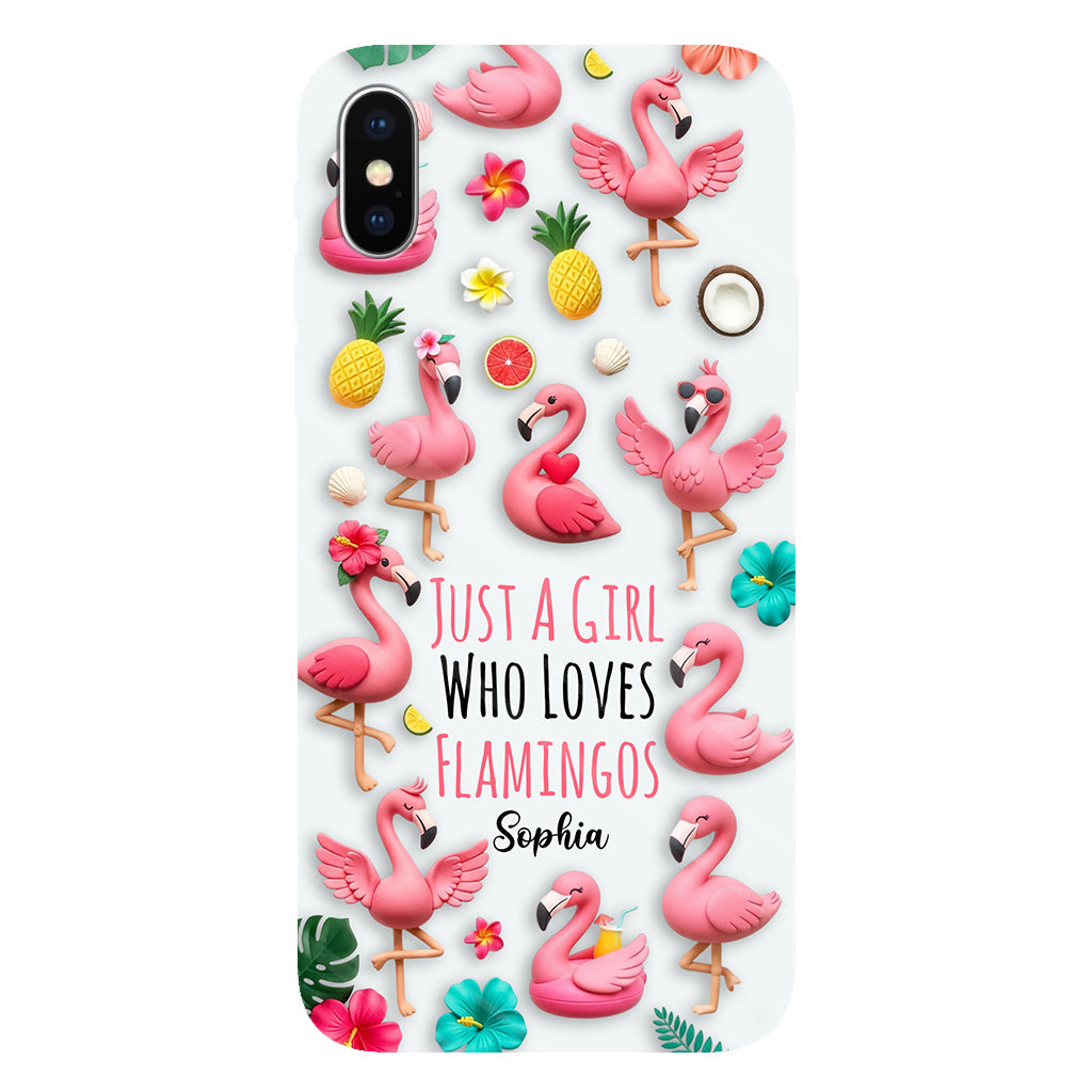 Coque de téléphone personnalisée « Flamants roses » avec motif intégral flamants roses
