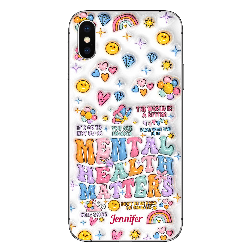 Mental Health Matter - Personalized Mental Health Awareness Clear Phone Case