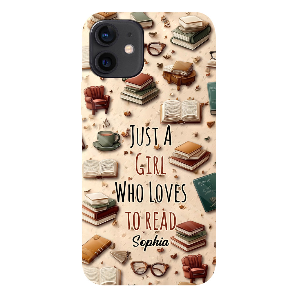 Just a Girl who Loves to Read - Personalized Book Full Print Phone Case