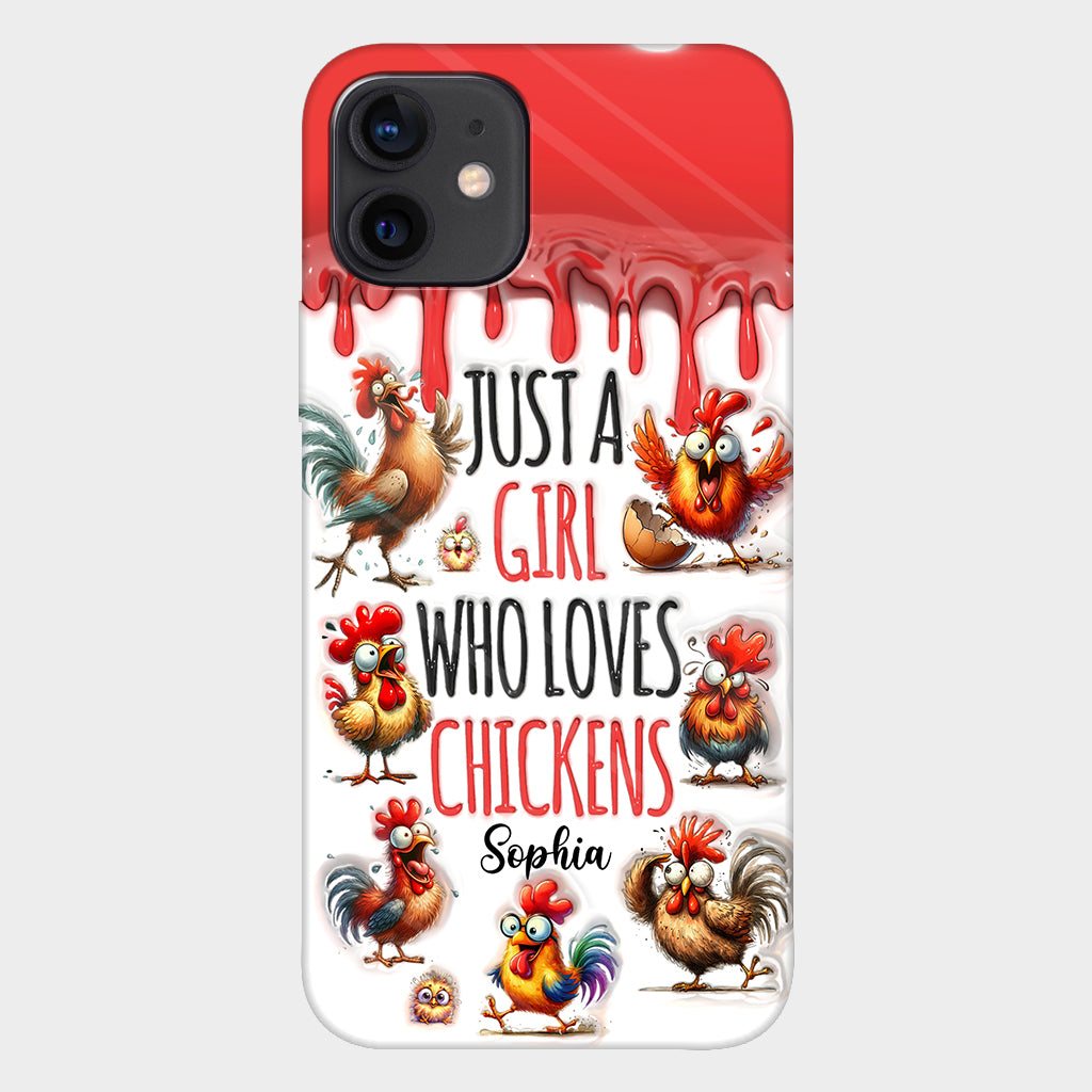 Just A Girl Who Loves Chicken - Personalized Chicken Full Print Phone Case