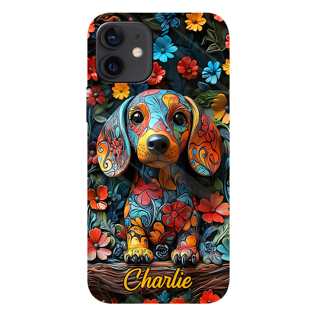 Love Dachshund - Personalized Dog Full Print Phone Case