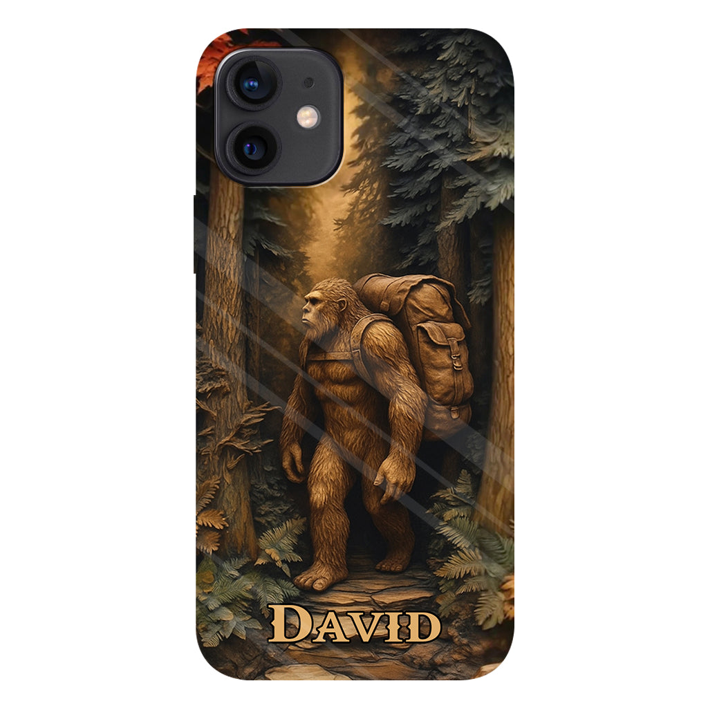 Sasquatch In Forest - Personalized Hiking Full Print Phone Case
