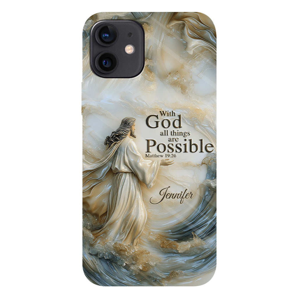 With God - Personalized Christian Full Print Phone Case