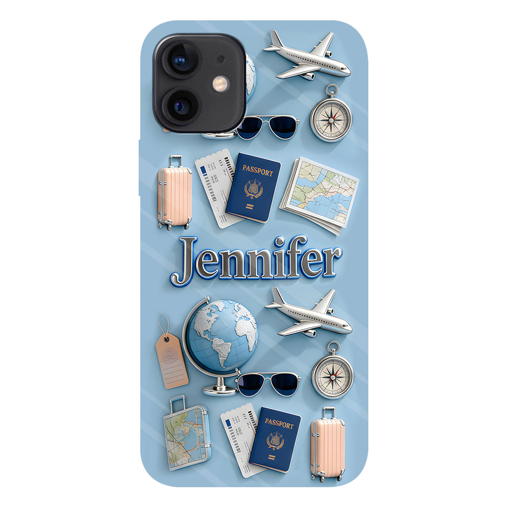Just A Girl Who Loves Travelings - Personalized Travelling Full Print Phone Case