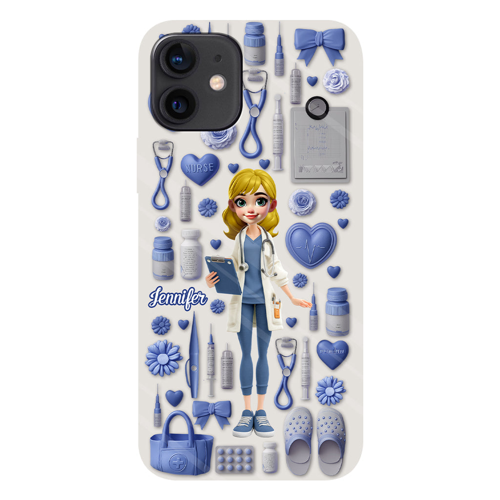 Nursing Is A Work Of Heart - Personalized Nurse Full Print Phone Case