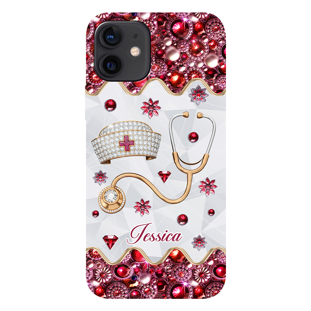 Nurse's Hat & Stethoscope - Personalized Nurse Full Print Phone Case