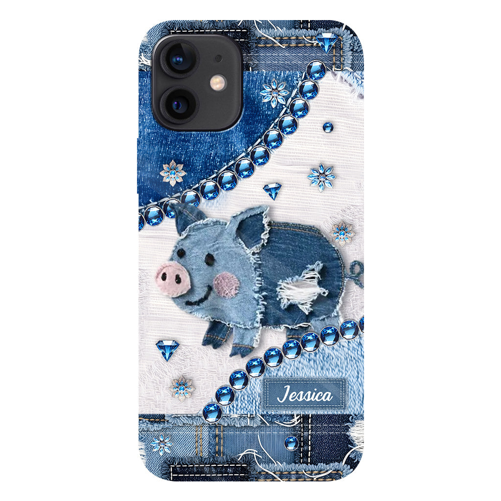 Coque de téléphone personnalisée pour amoureux des cochons - Cochon mignon - Impression intégrale