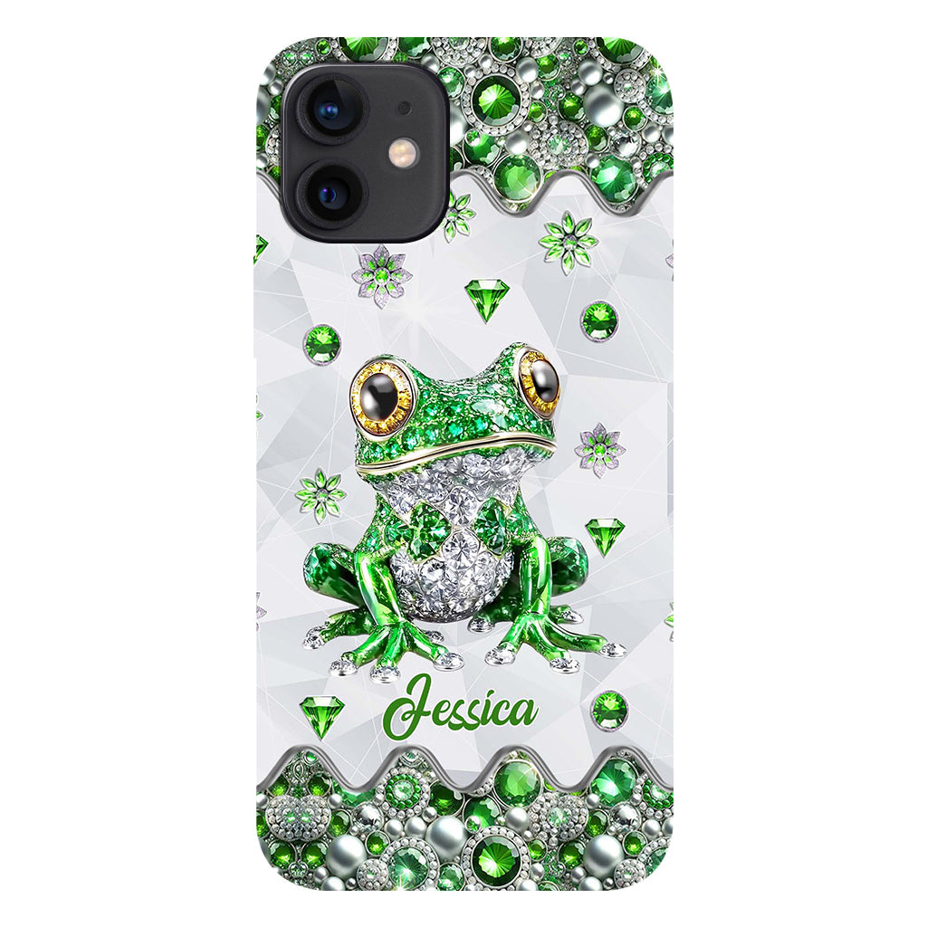 Une fille qui adore les grenouilles - Coque de téléphone personnalisée avec motif grenouille