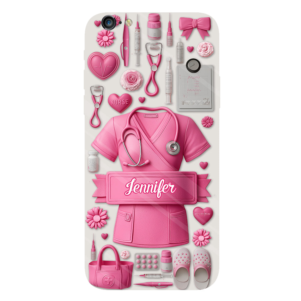 Nursing Is A Work Of Heart - Personalized Nurse Full Print Phone Case