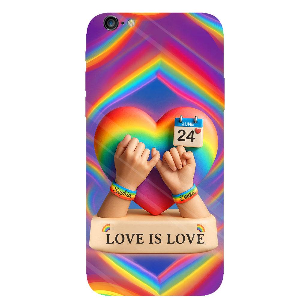 Love Is Love - Personalized LGBT Support Full Print Phone Case