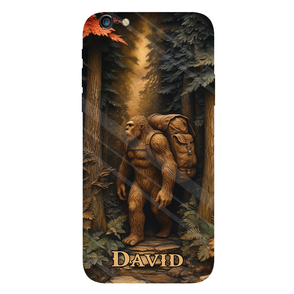 Sasquatch In Forest - Personalized Hiking Full Print Phone Case