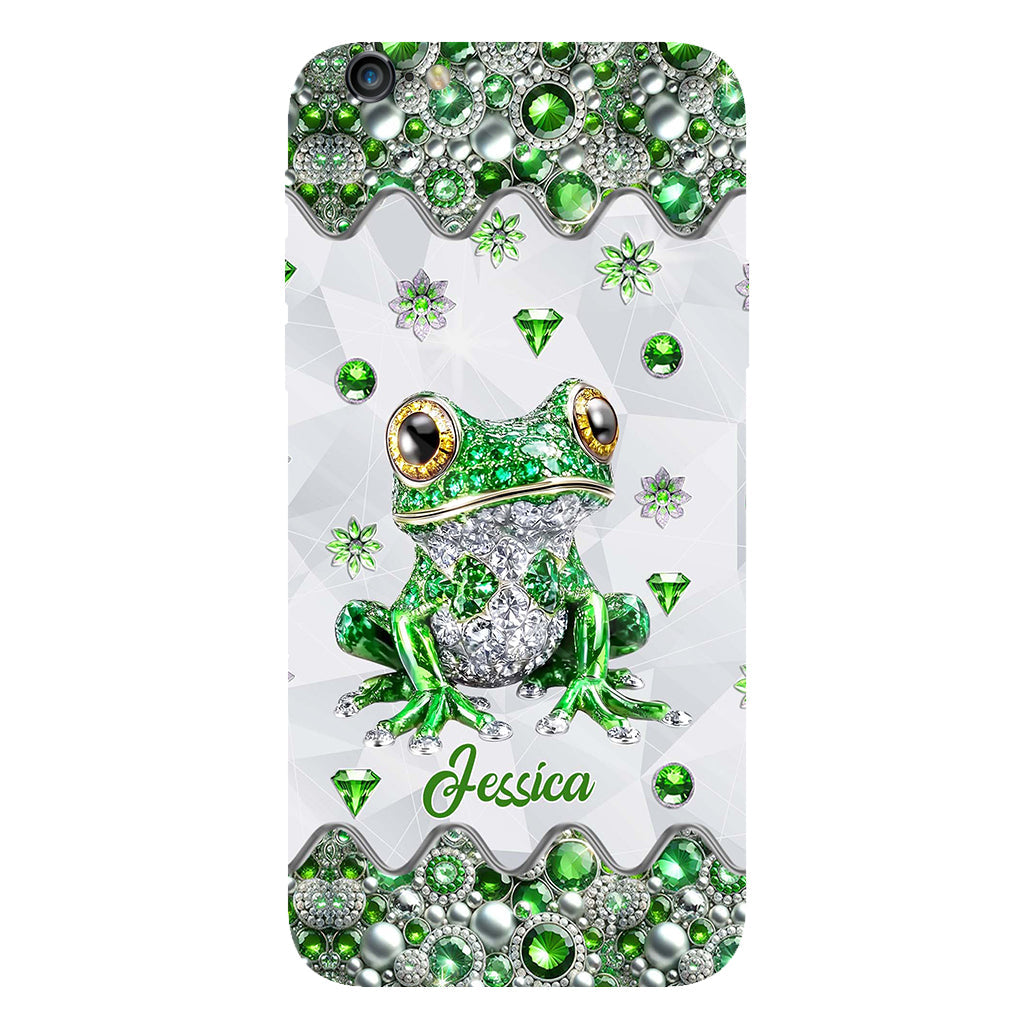 Une fille qui adore les grenouilles - Coque de téléphone personnalisée avec motif grenouille