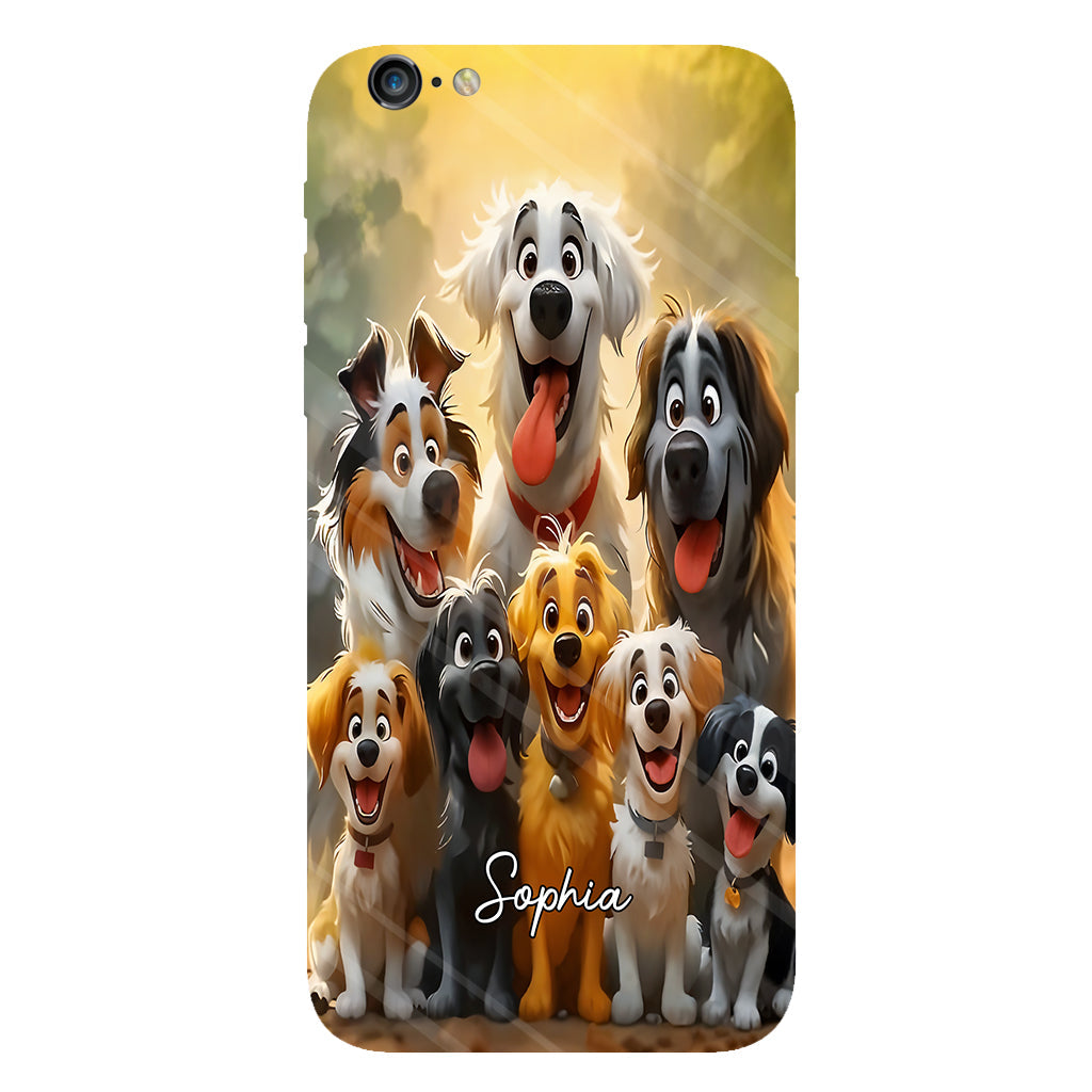 Juste une fille qui aime les chiens - Coque de téléphone personnalisée avec impression intégrale de chien
