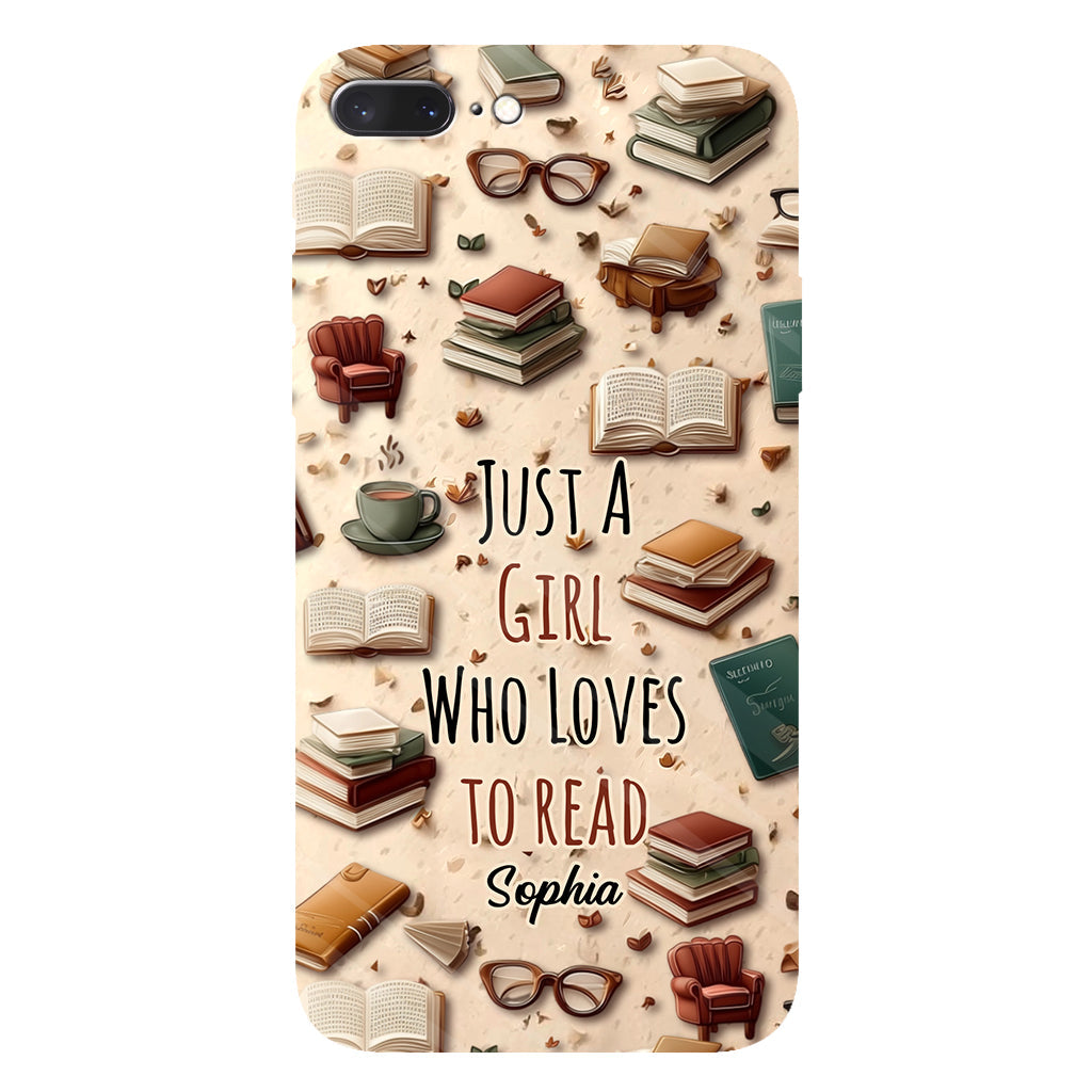 Just a Girl who Loves to Read - Personalized Book Full Print Phone Case